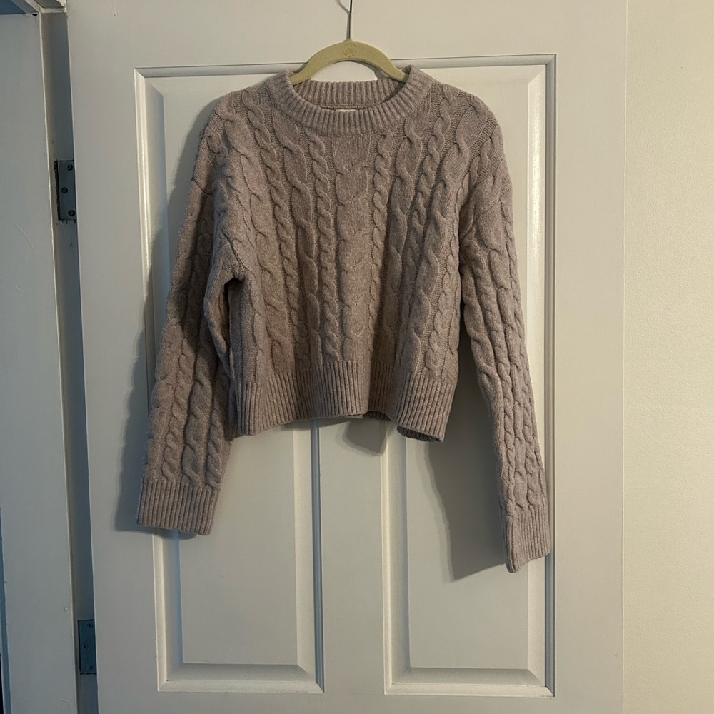 a new day Women's Cable Knit Sweater - Light Purple